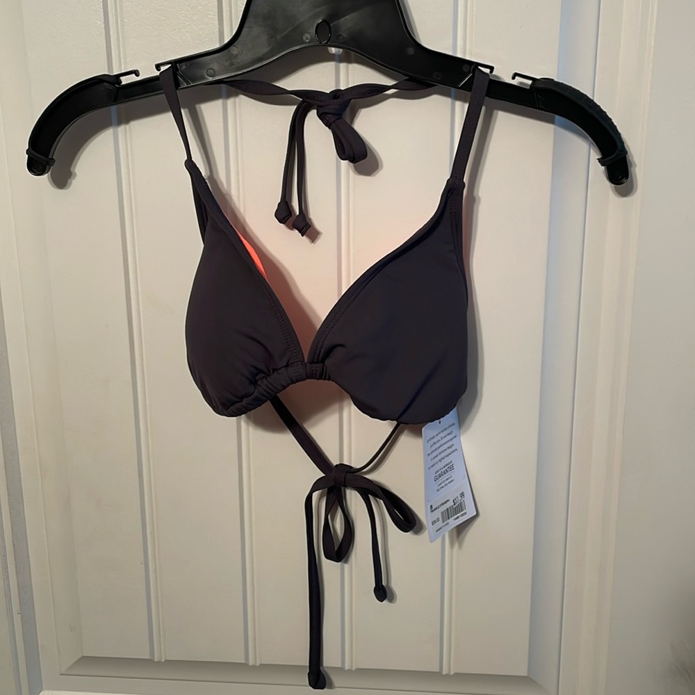 Athleta Triangle Grey Bikini Top Size Small NWT